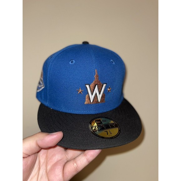 Hat Club Exclusive Washington Nationals Crossover Fitted Hat Size 7 3/8 Wizards